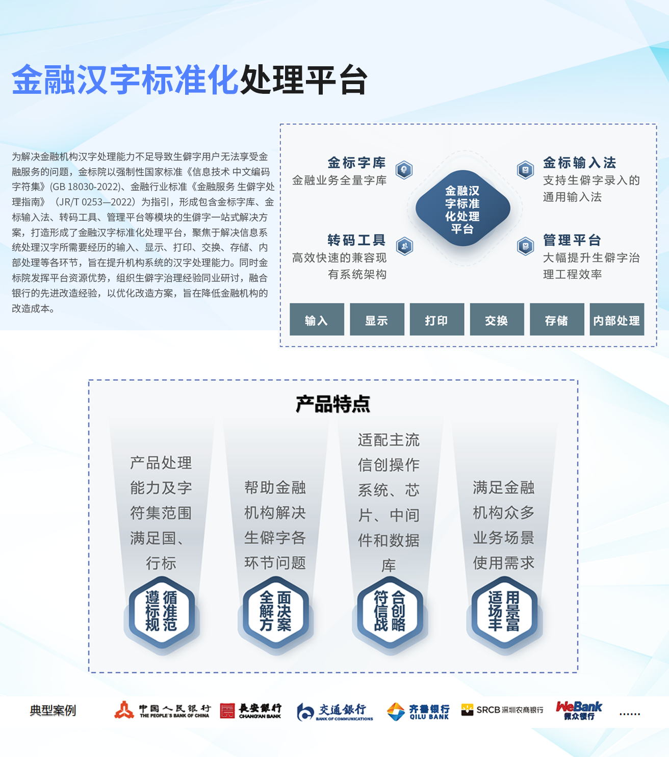 金融汉字标准化处理平台