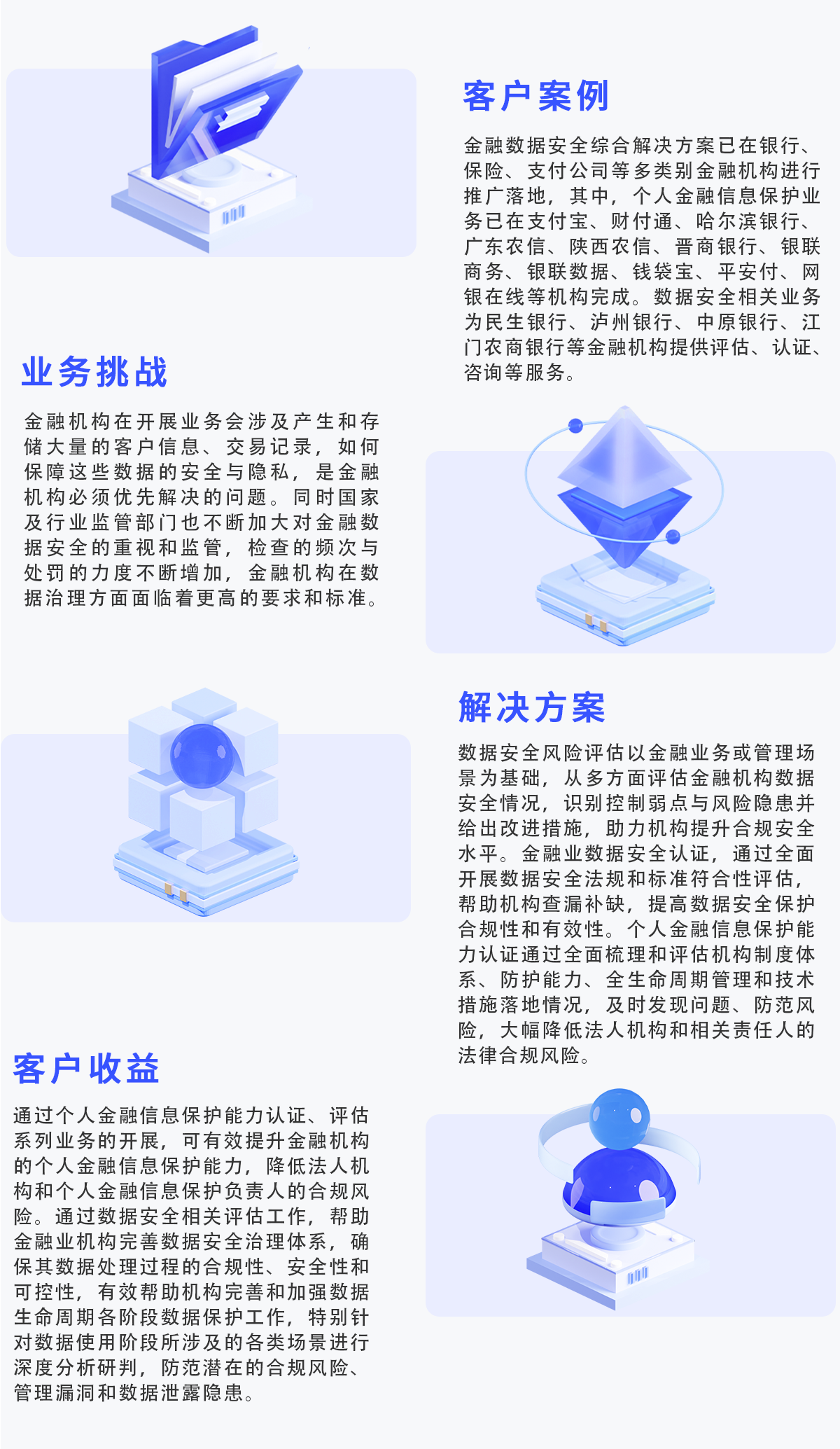 金融数据安全综合解决方案——“个人金融信息保护+数据安全风险评估+数据安全管理认证”